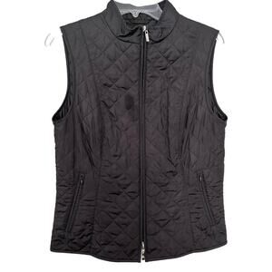 Escada Sport black quilted zip front vest size 40 (US M)